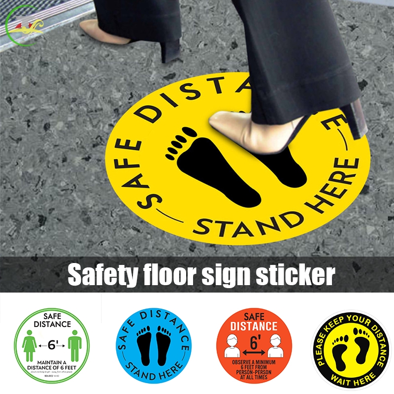 TG Social Distancing Safety Floor Sign Marker Maintain 6 