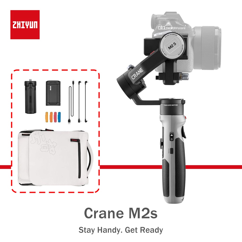 Zhiyun Crane M2S 3-Axis Gimbal Stabilizer for Mirrorless Camera/Action Camera/Smartphone Lightweight Professional Gimbal
