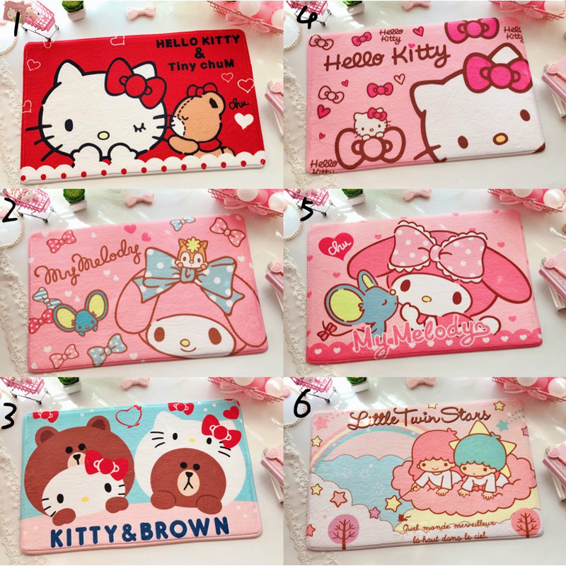 My Melody Little Twin Stars Doraemon Tsumtsum Stitch Doormat | Shopee ...