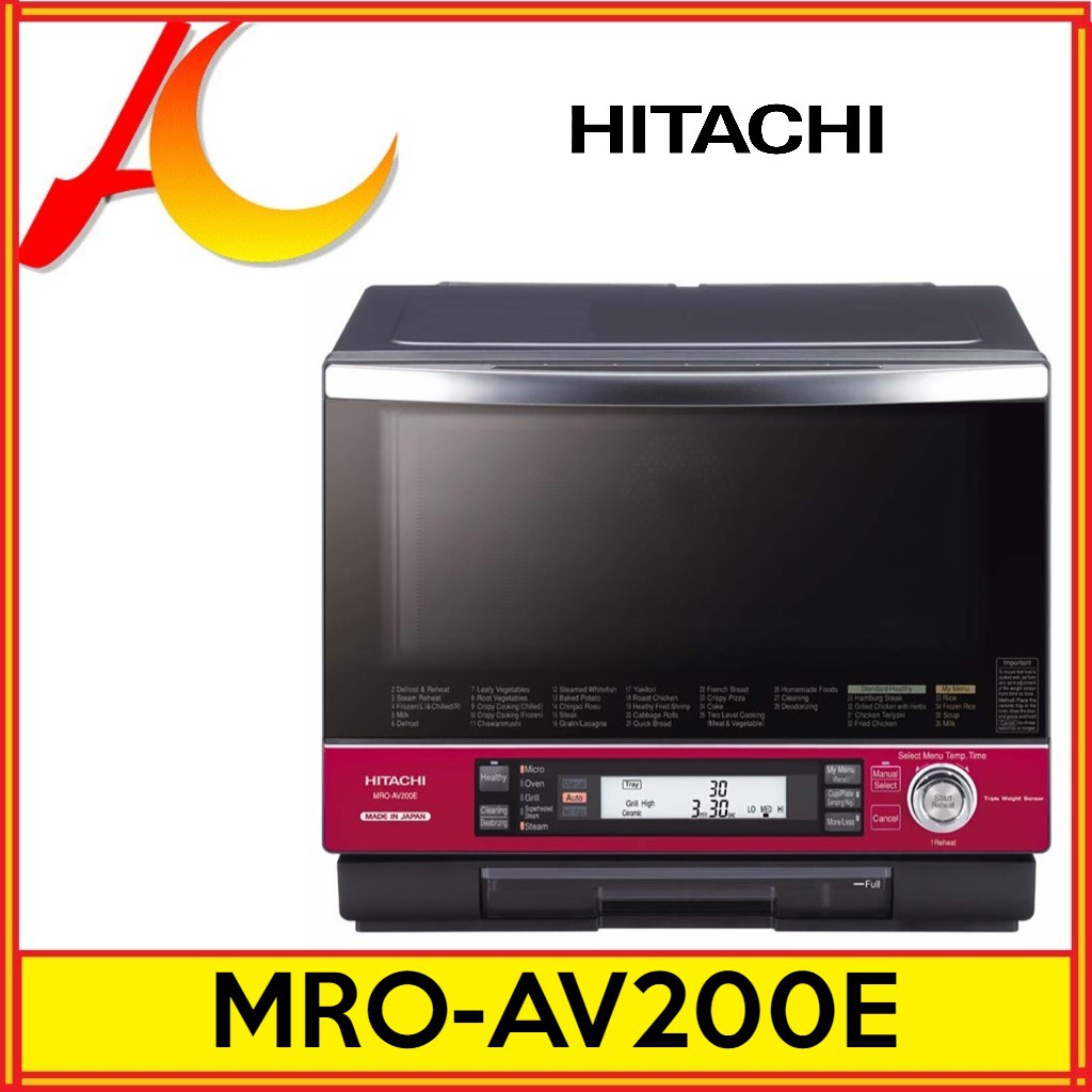 Hitachi Mro Av200e Superheated Steam Microwave Oven Red Made In Japan 1yw By Hitachi 200 Av200e Shopee Singapore