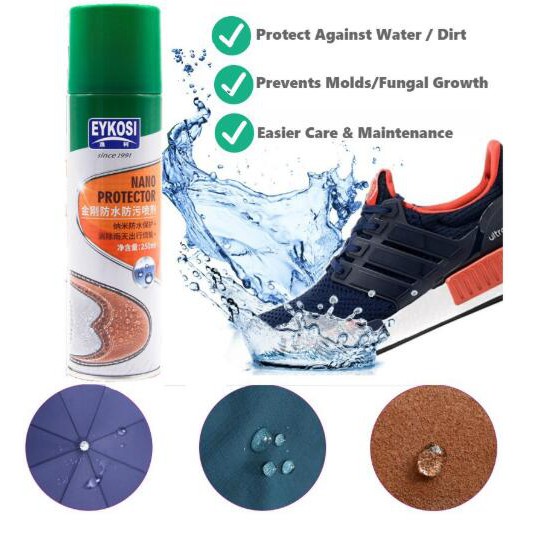 SG SELLER Eykosi Nano Water Repellent Spray Shoes Shoe No. 1 Authentic