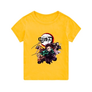 Demon Slayer Anime Kids T-shirt Cotton Boys Girls Tshirt Short Sleeves T-Shirt Unisex Fashion #1
