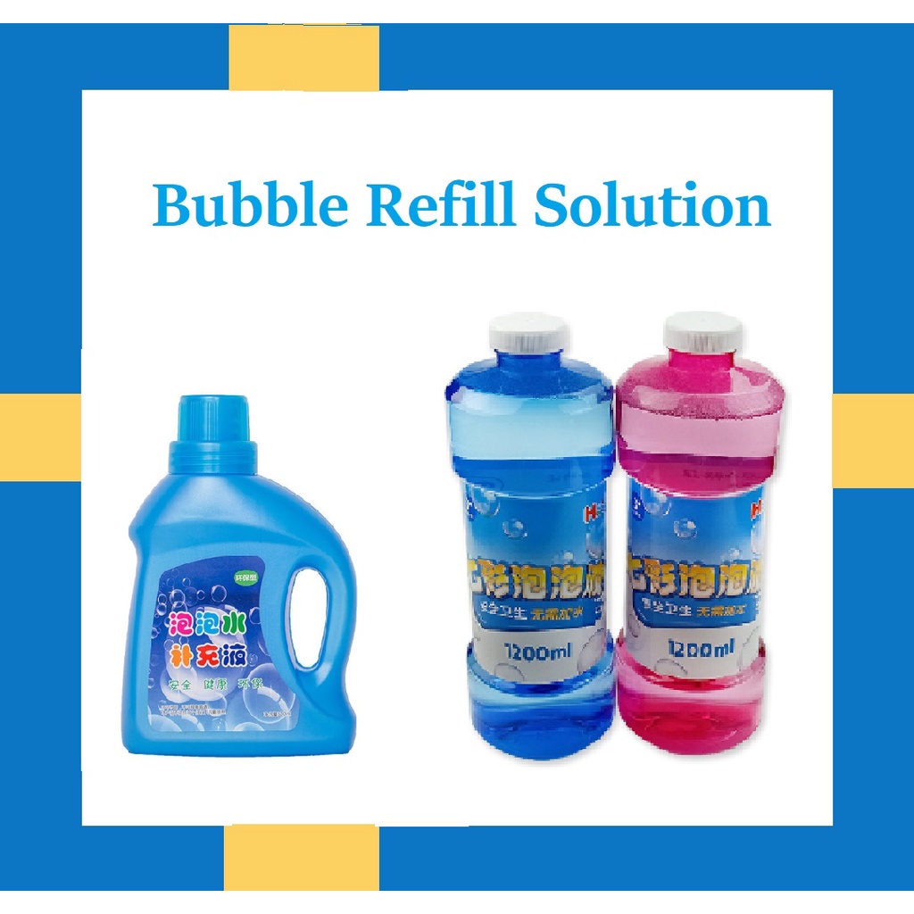 Bubble Solution Ready Mix Bubble Gun Refill Shopee Singapore
