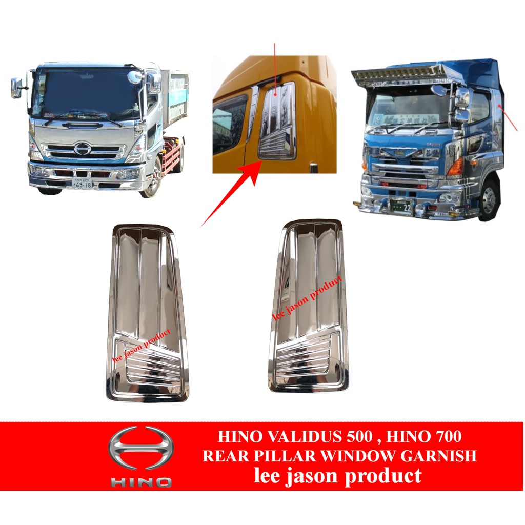 Shop Malaysia Hino Validus 500 Hino 700 Rear Chrome Pillar Window Garnish Shopee Singapore