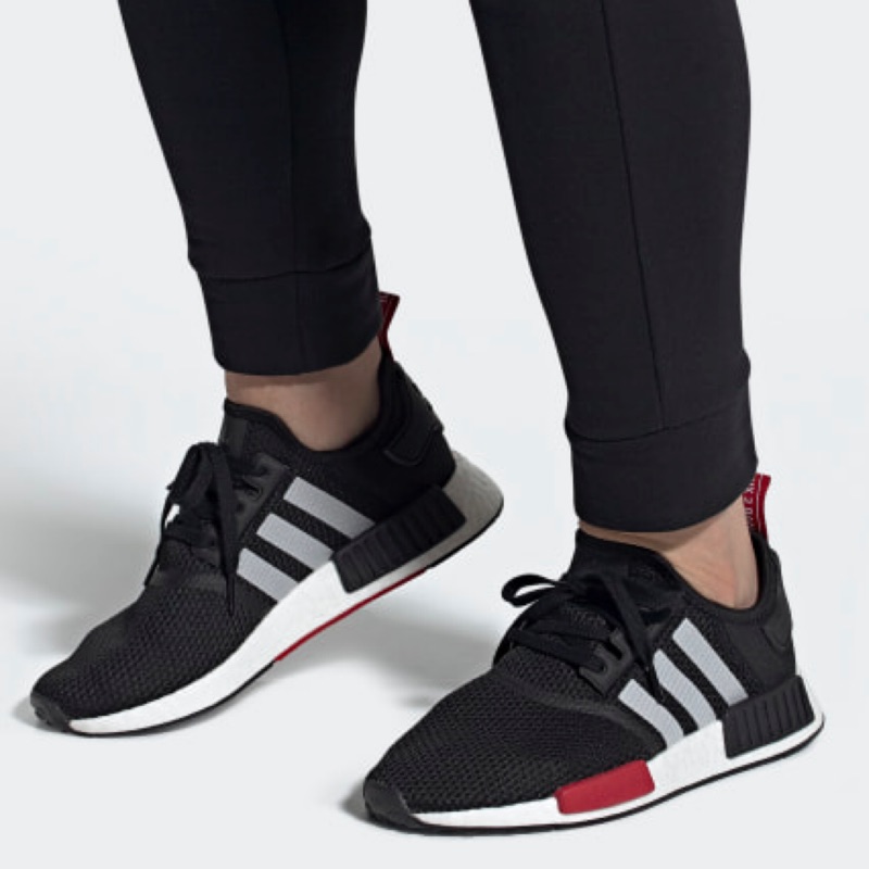 red black and white adidas shoes