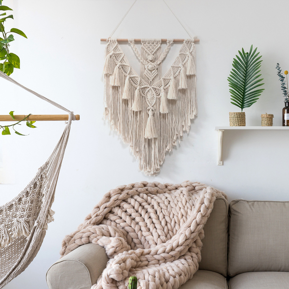 Bohemian Chic Macrame Wall Hanging Tapestry Moon Star Dreamcatcher Wall Decor Boho Woven Knitted Tapestries Home Decor Shopee Singapore
