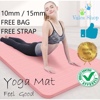 NBR Yoga Mat, 10, 15 mm thick(Free Carrier and Straps)