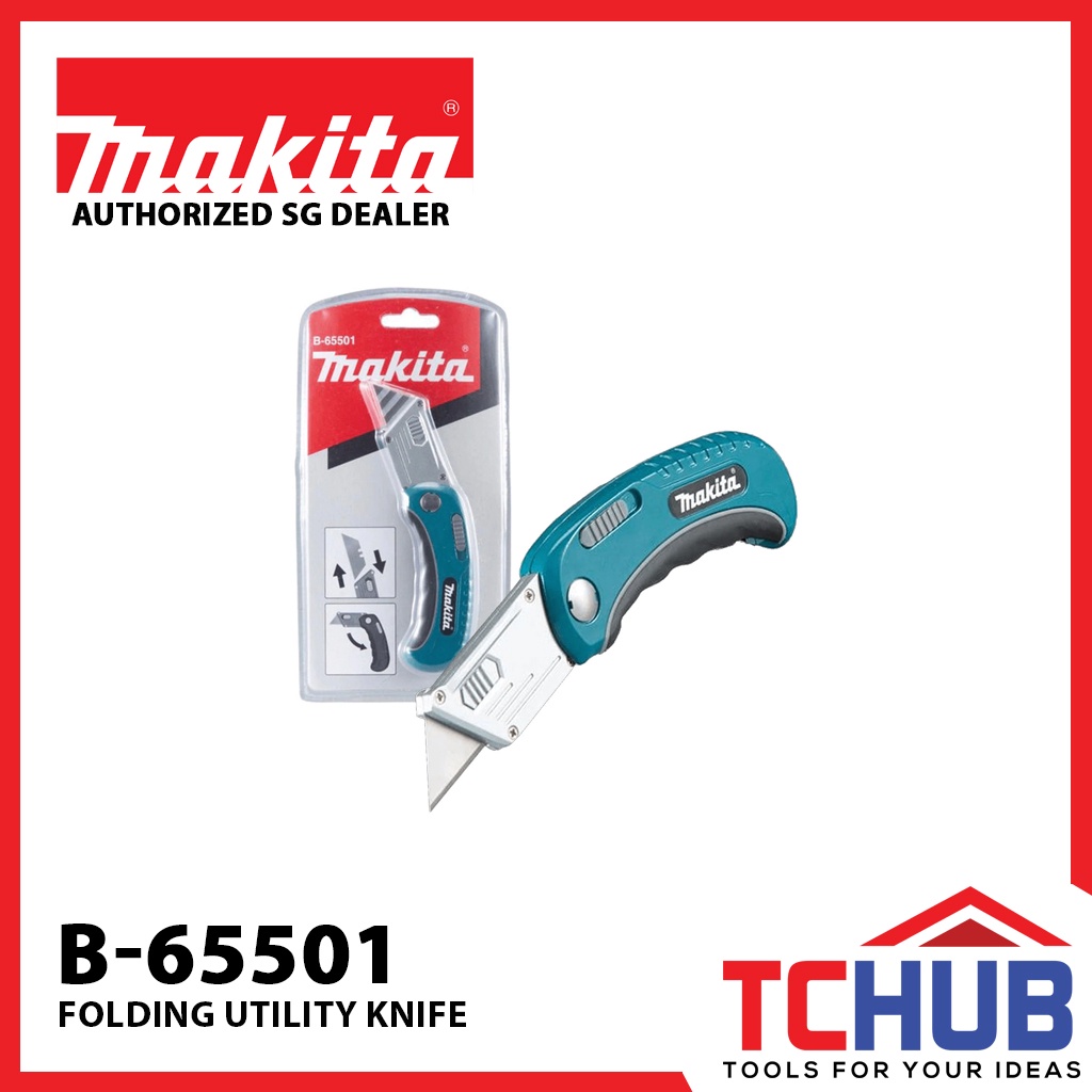 [Makita] B65501 Quick Change Folding Utility Knife Shopee Singapore