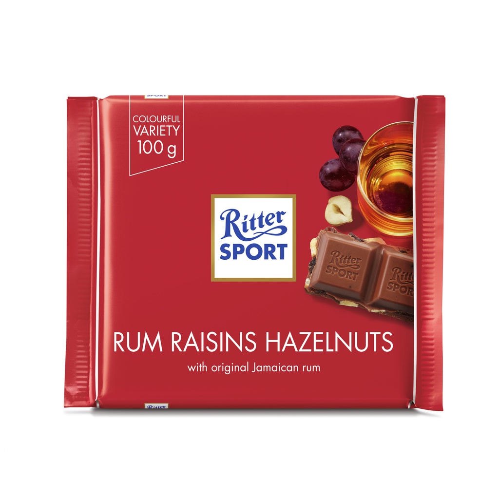 Ritter Sport Rum Raisins Hazelnut 100g [Germany] Shopee Singapore