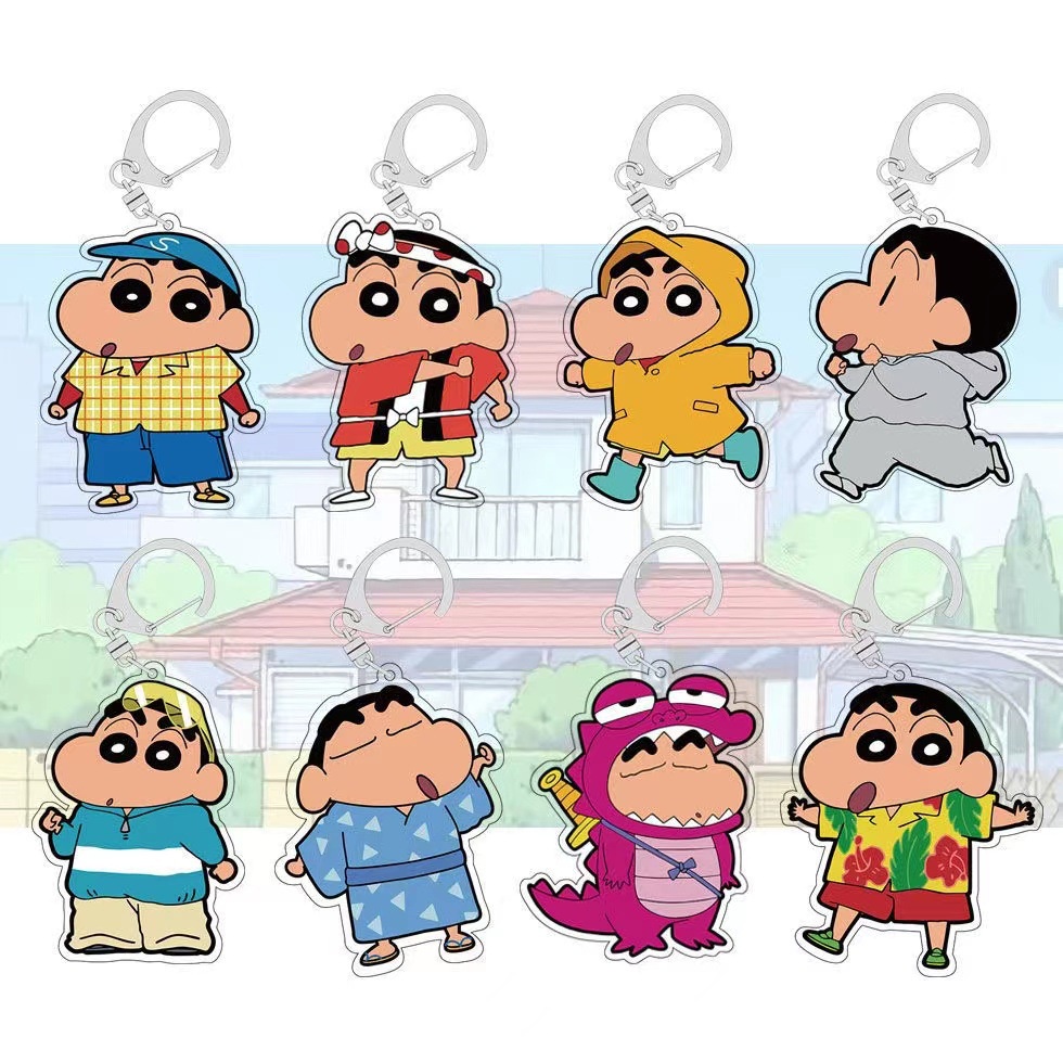 Crayon Shin-chan Acrylic Keychain Stand Car Ornament Bag Hanging Chain  Cartoon Peripheral Key Chain | Shopee Singapore