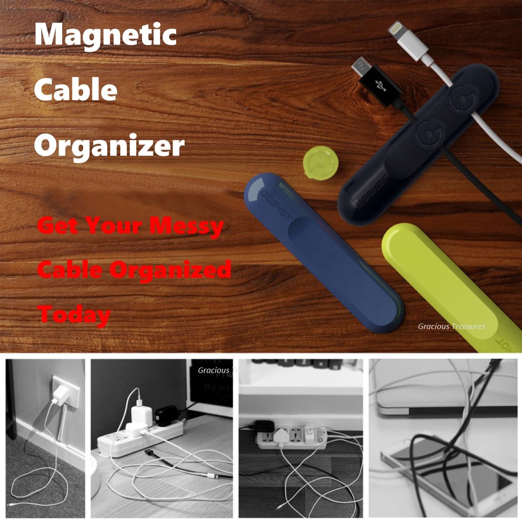 Magnetic Cable Organizer for all cable Size | Shopee Singapore