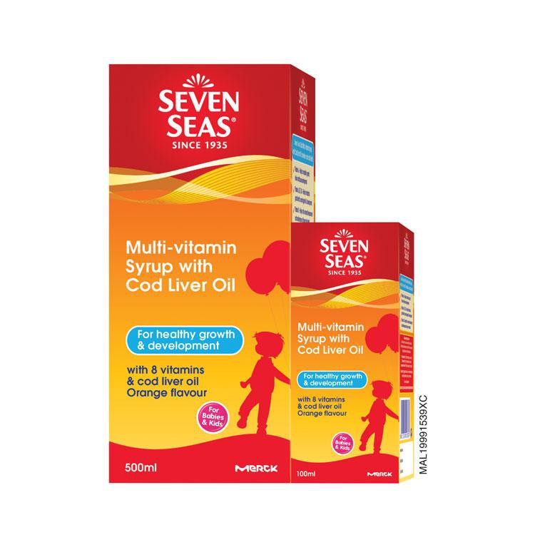 Seven Seas Multivitamin Syrup With Cod Liver Oil 500ml + 100ml Shopee