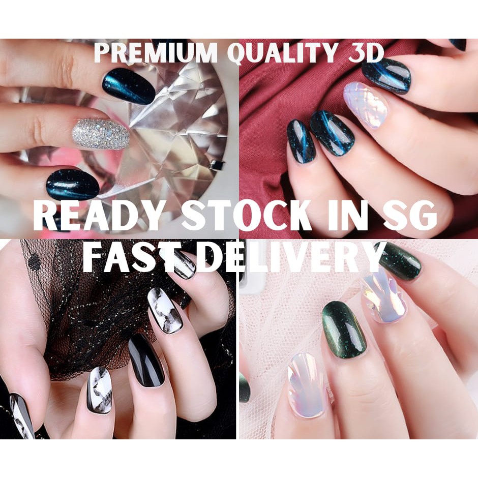 PREMIUM QUALITY : PRESS ON NAILS / FAKE NAILS / NAIL ART / NAIL STICKERS /  MANICURE | Shopee Singapore