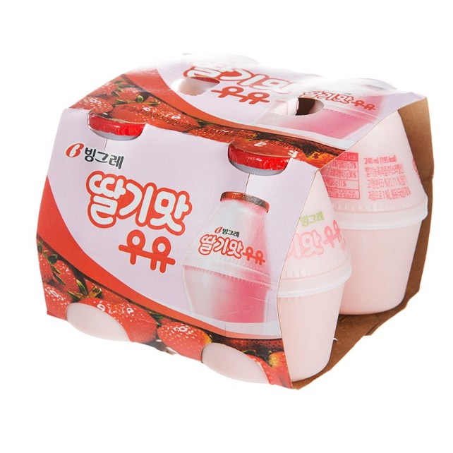 Binggrae Strawberryflavored Milk Multi 240ml korea strawberry milk