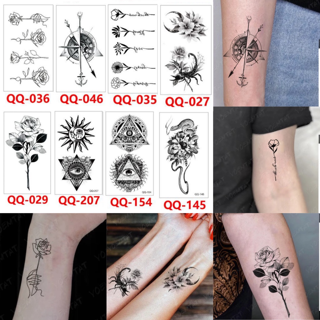 MATAHARI Wholesale Tattoo Stickers / Temporary Tattoos 6x10cm Aesthetic