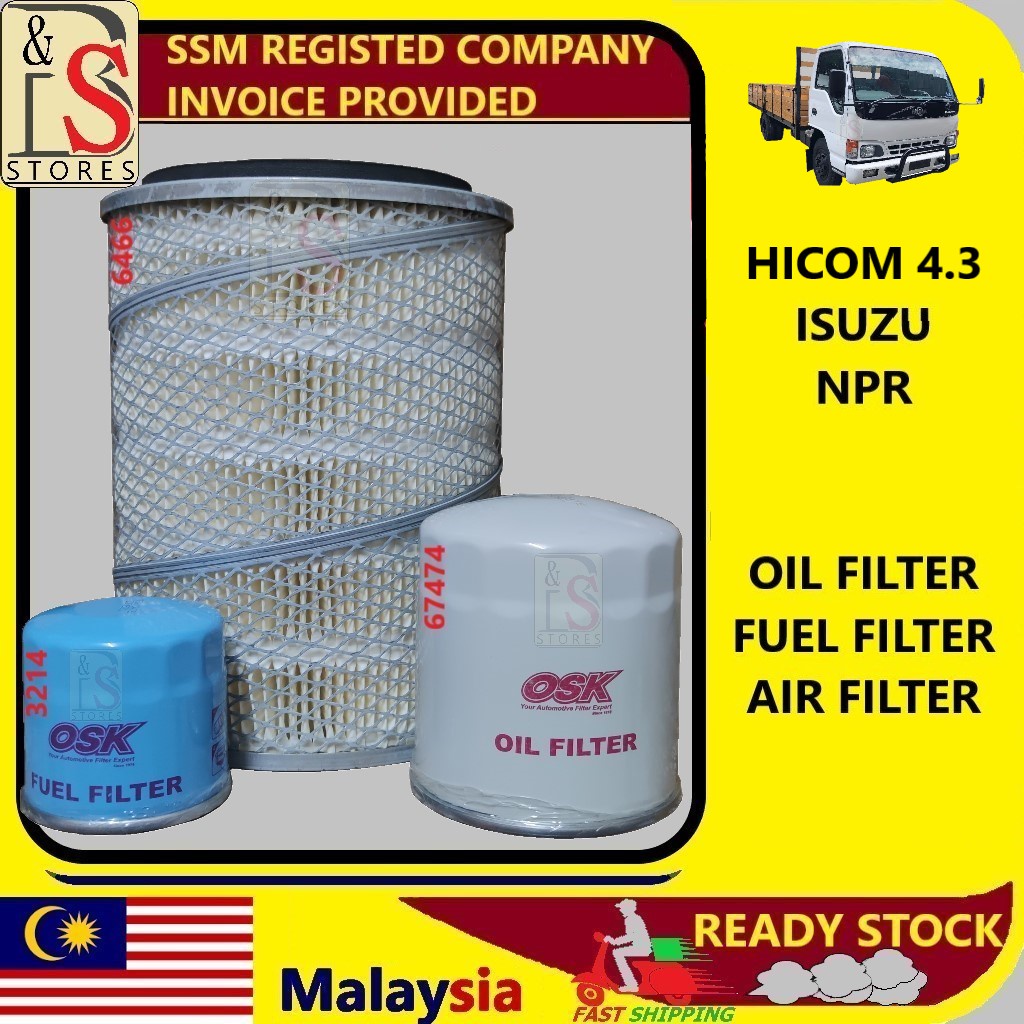 Isuzu Npr Hicom Replacement Filter Set Oil Filter Fuel Filter Air Filter