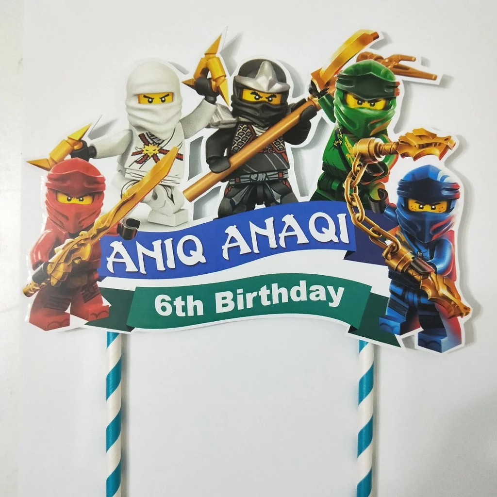 Lego ninjago, Lego cake topper, party supplies, customized, personalize