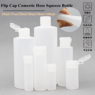 Travel Cosmetic Hose Bottles Refillable Flip Cap Squeeze Container Reusable Lotion Soft Rube Bottle Travel Portable Shampoo Liquid Empty Bottle