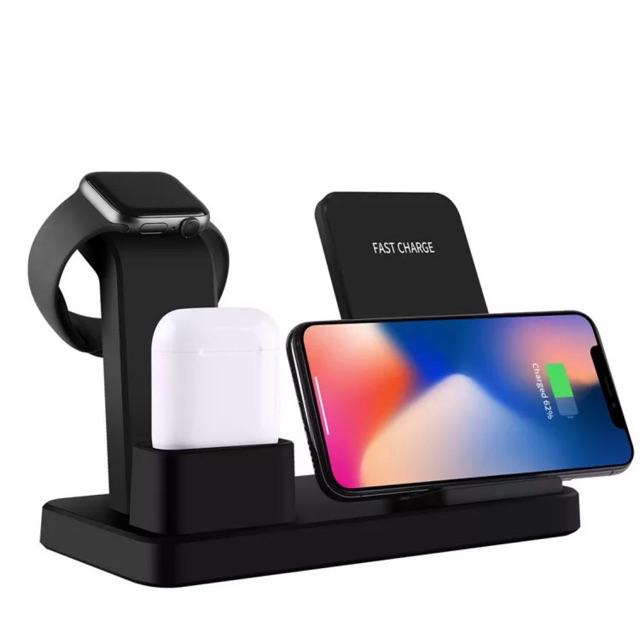 3 In 1 Wireless Charger For Apple Watch Airpods Pro And Phone Charging Station Shopee Singapore
