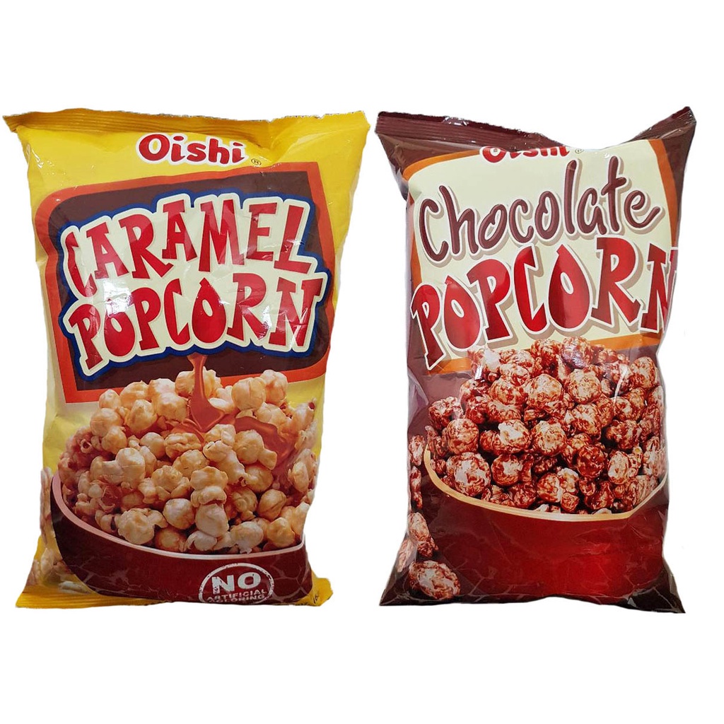 Oishi Popcorn - Caramel / Chocolate (60gx10pkts) | Shopee Singapore