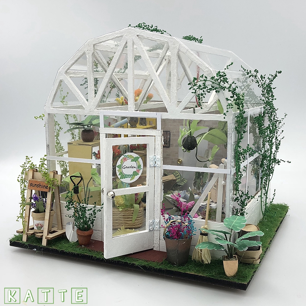 miniature greenhouse dollhouse diy kit