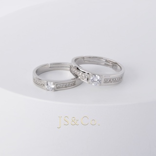 Image of thu nhỏ JS&Co. Premium 18k Platinum Plated Couple Ring Set Promise Ring with Zircon Timeless Fashion Accessories Birthday Gift Cincin Couple #2