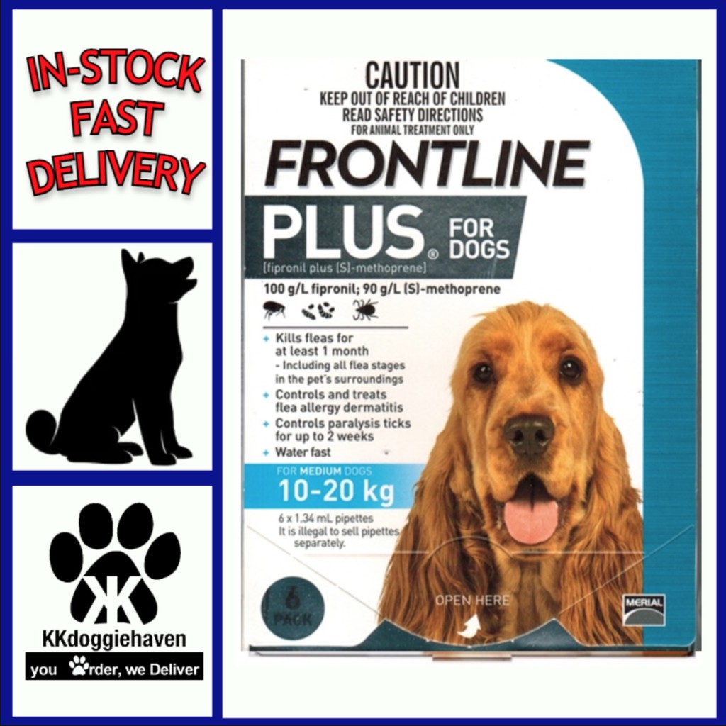 Frontline plus for dogs 10-20kg (6 doses pack) | Shopee Singapore