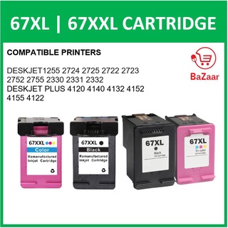 Compatible HP 67XL 67XXL 67 XL Black Color ink cartridge Printer Black Color ink cartridge