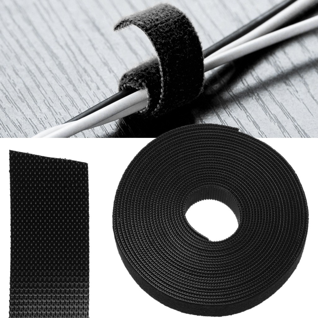 Velcro Ppwer Cable Organizer Wire Winder Ties Management Shopee Singapore