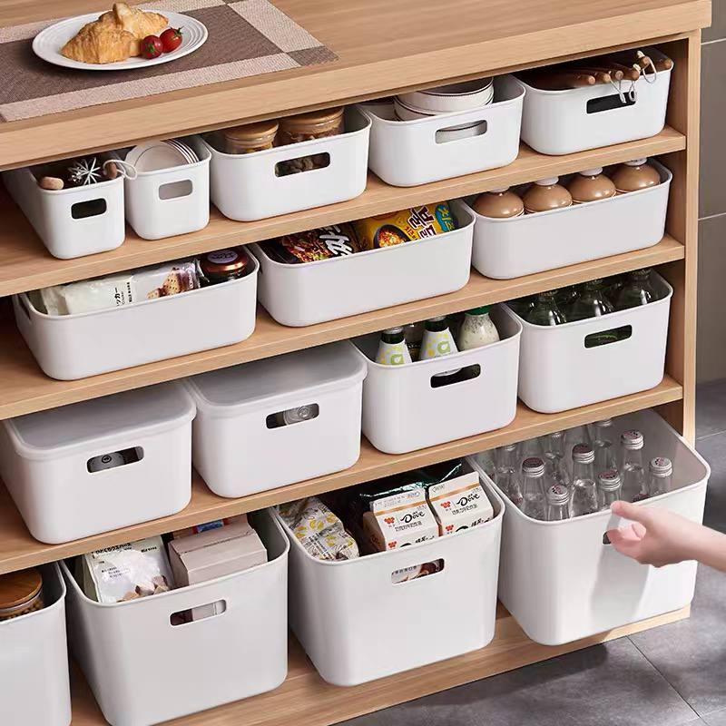 [SGMEGAMALL] Multifunctional Stackable White plastic Storage Boxes