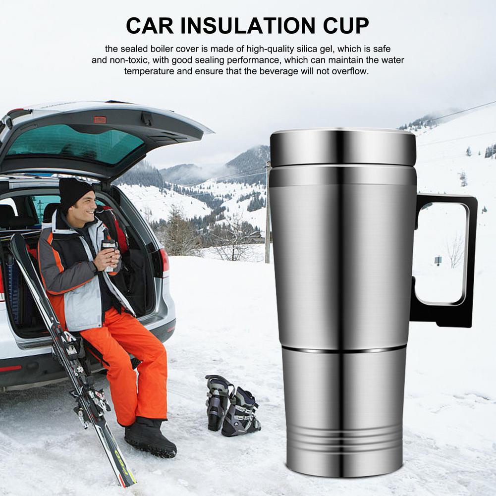 12V Car Heating Cup Stainless Steel Water Heater Kettle Vehicle Electric  Kettle Coffee Tea Boiling Heated Mug for Car Camping Travel | Shopee  Singapore