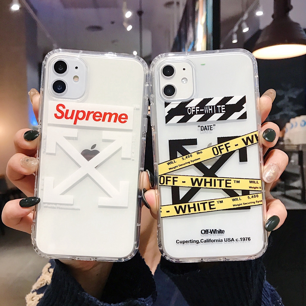 Iphone 12 Pro Shockproof Case Anti Fall Case Full Cover Creative Tide Brand Off White Clear Casing Soft Tpu Case Iphone 11pro Xs Max Xr Xs X 8plus 7 6 6s Se Shopee Singapore