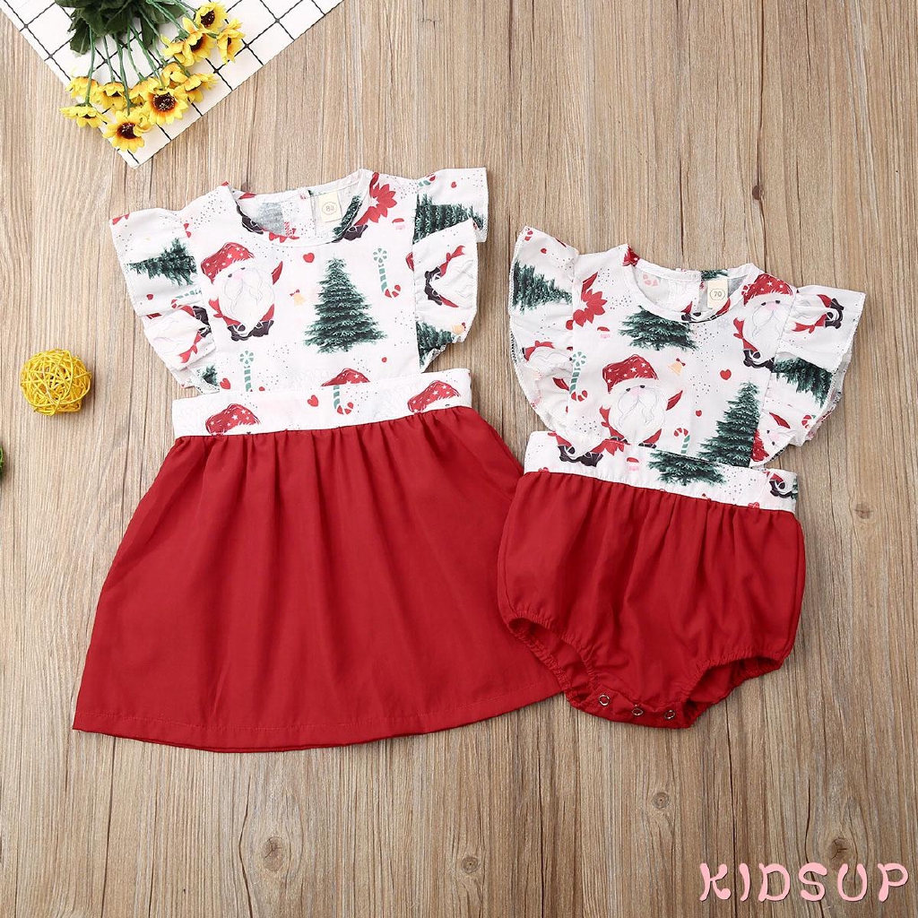 matching baby and girl christmas dresses