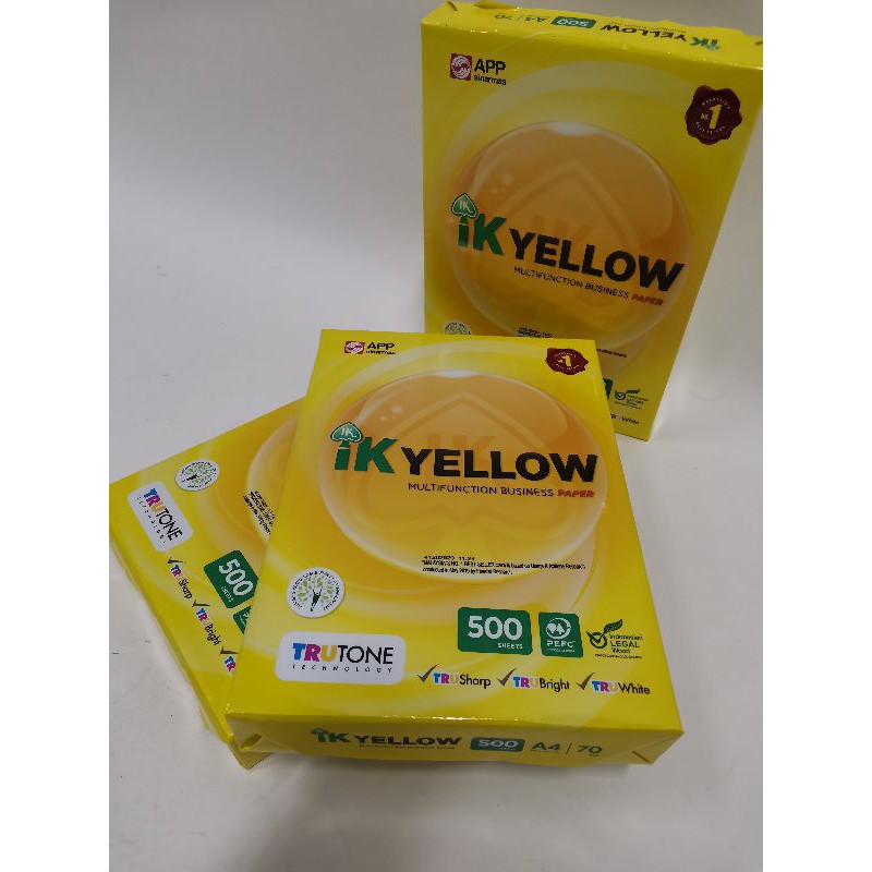 Ik Yellow A4 Copier Paper 80gsm 450 Sheets Officeplus