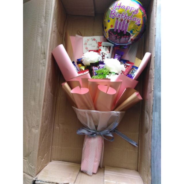 Birthday Bouquet For The Most Popular Free Kad Greeting  Shopee 