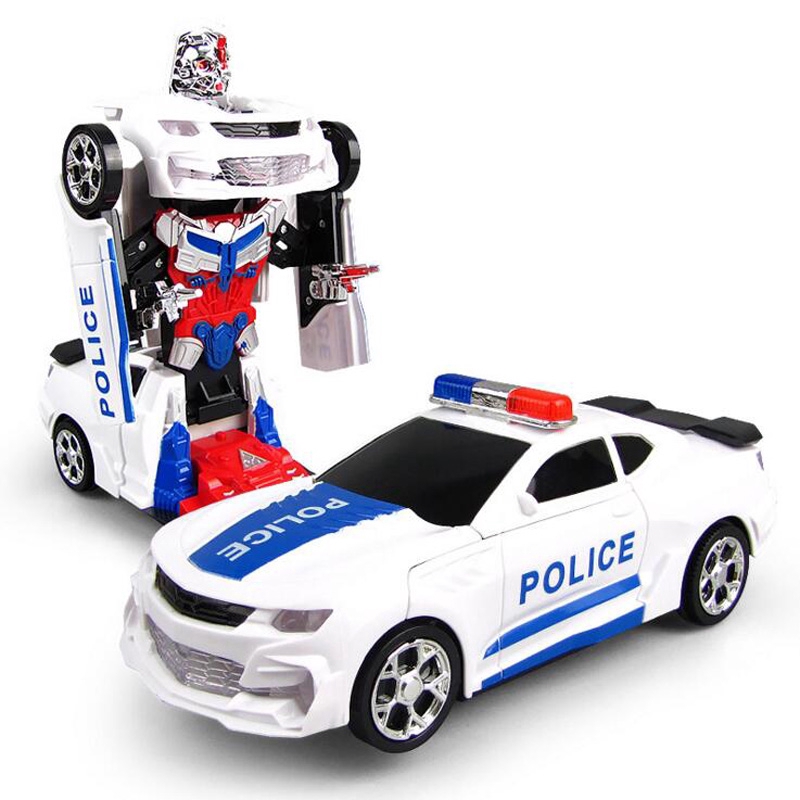 transforming police car toy