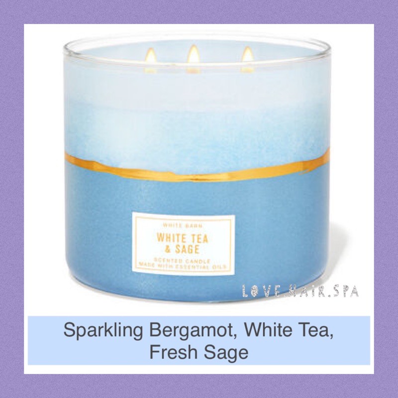 bath and body works candle white tea and sage