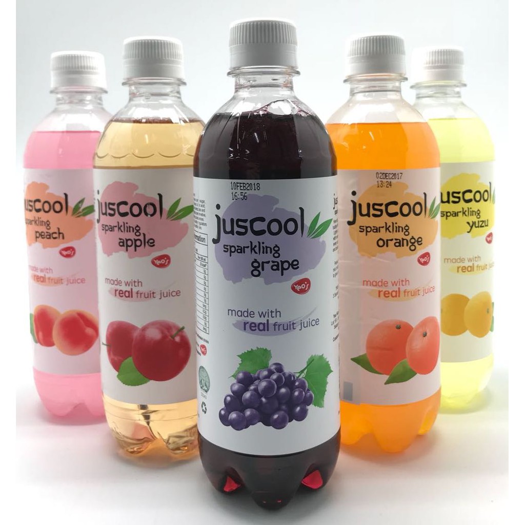 Yeo's Juscool Sparkling Juice 3x500ml Assorted Flavour Shopee Singapore