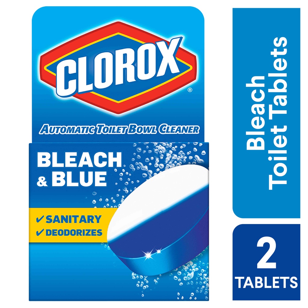 Clorox Automatic Toilet Bowl Cleaner Tablets Bleach And Blue 2S