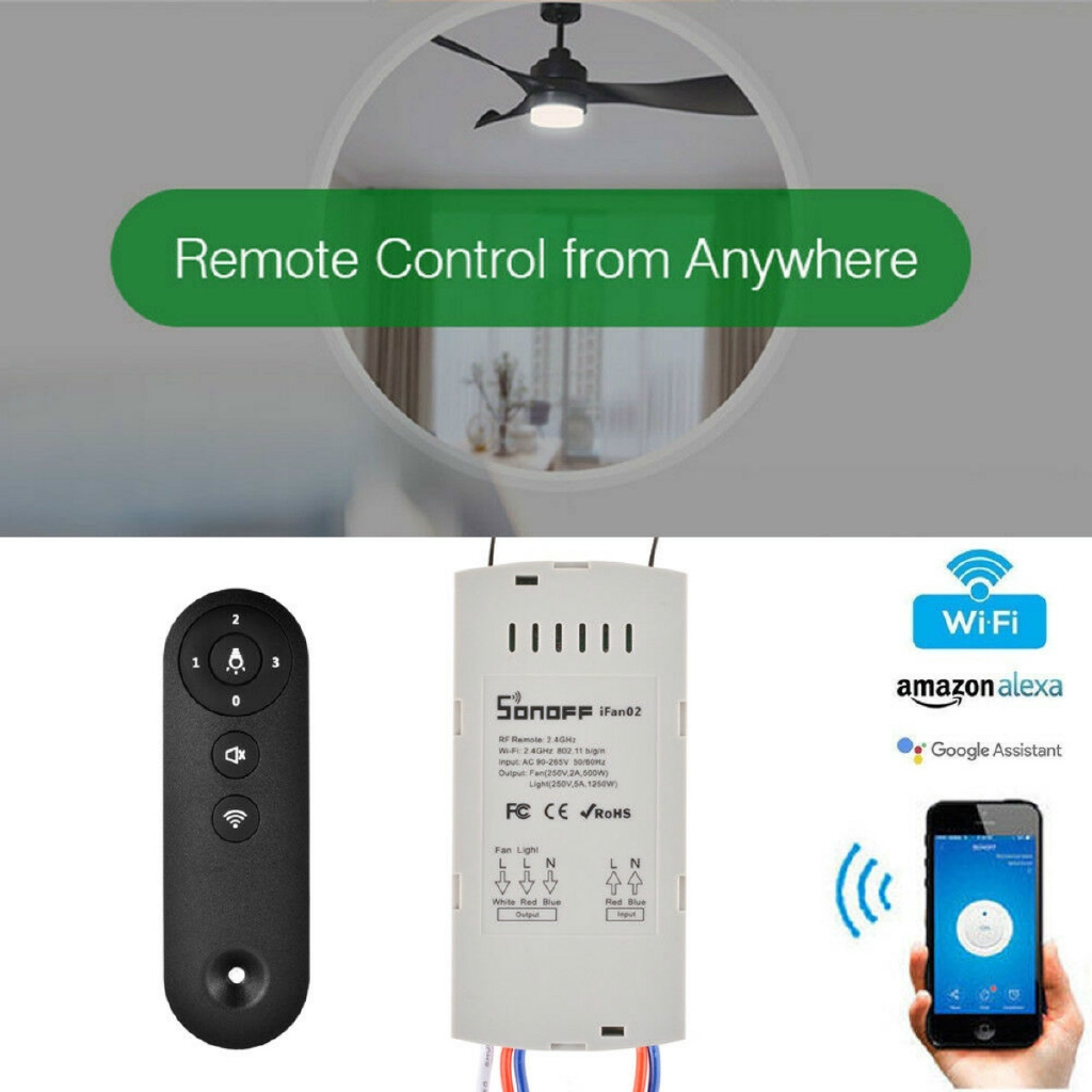 Ifan02 Smart Wifi Ceiling Fan Driver Switch Rf Remote App