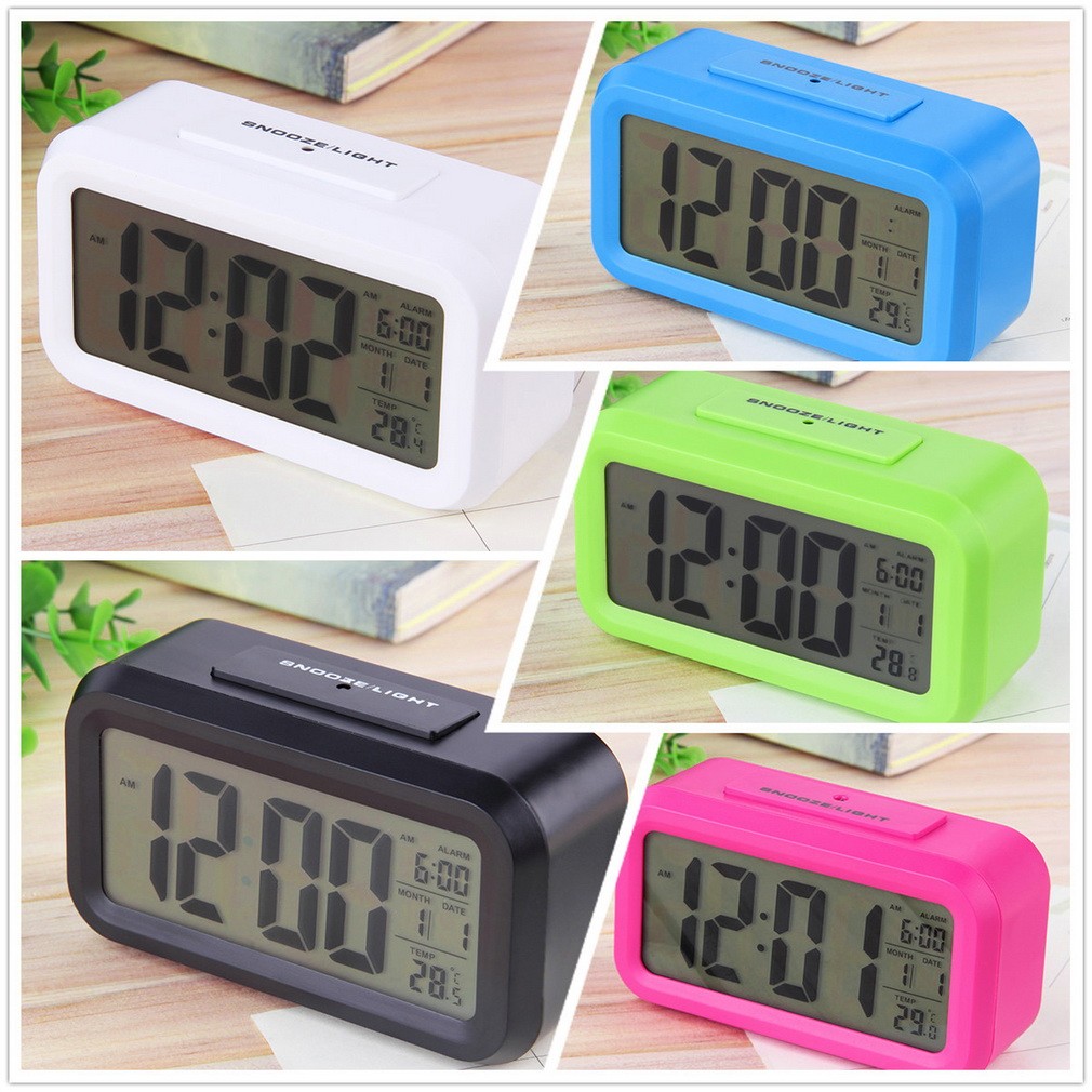 Led Digital Electronic Alarm Clock Backlight Time With Calendar