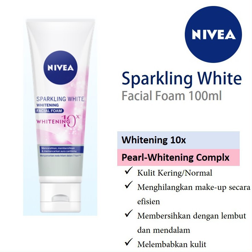 nivea sparkling white facial foam