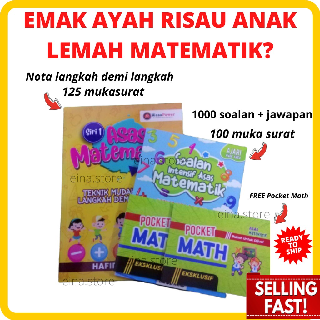 Buku Asas Matematik Dan Soalan Intensif Latihan Tubi 