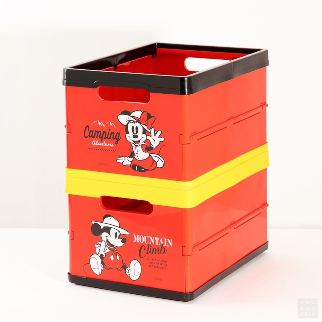 DAISO KOREA X Disney Mickey Minnie Mouse Storage Folding Box