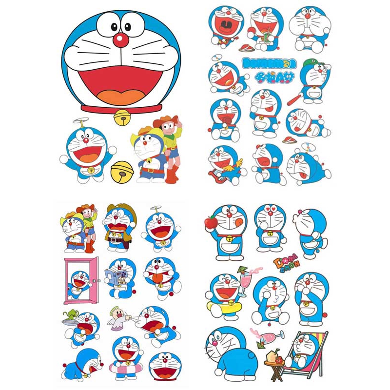 Big Size Doraemon Cartoon Waterproof Stickers for Luggage ...