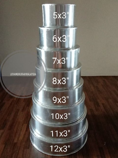Acuan Loyang Kek Bulat Saiz 6x3 Inci Shopee Singapore