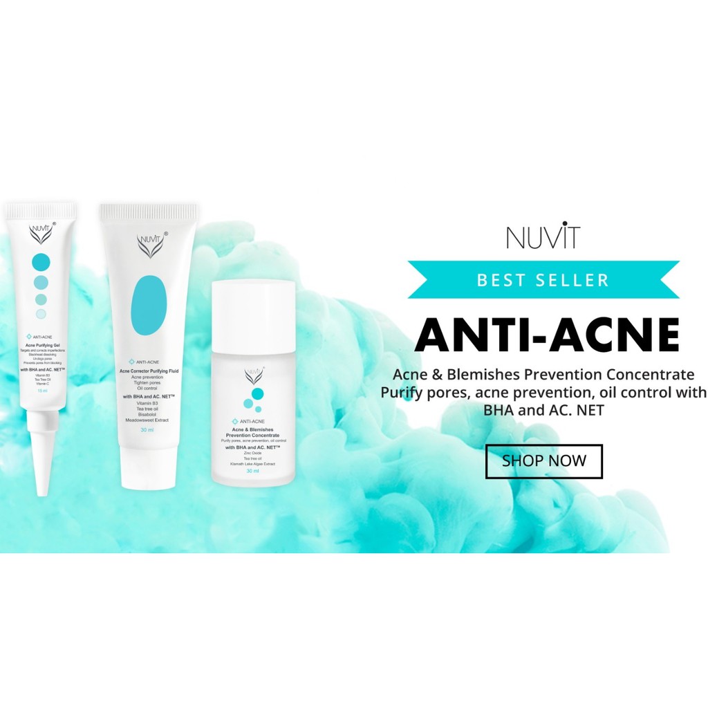 Skin Care Nuvit Anti Acne Full Set 3 Items Shopee Singapore