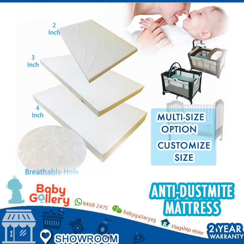 Baby Gallery Anti Dust Mite High Density Foam Mattress With Holes