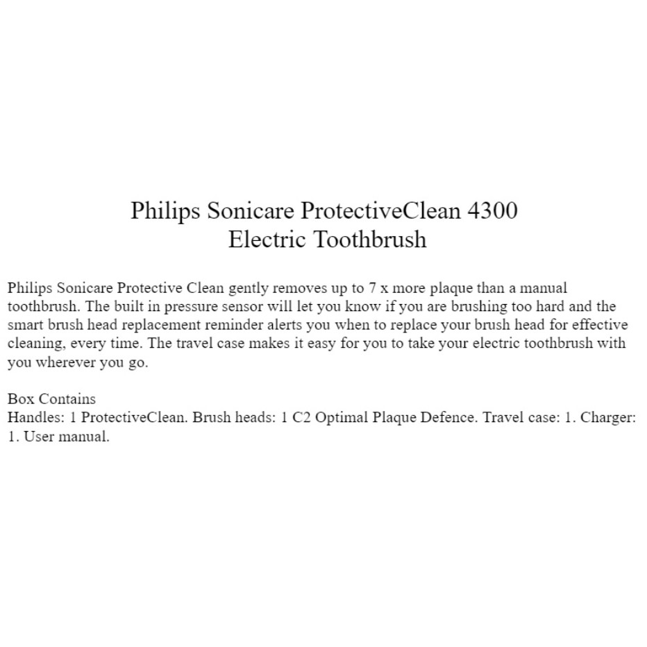 philips sonicare protectiveclean 4300 manual
