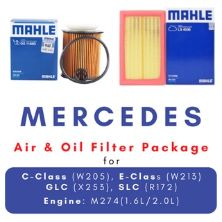 Air & Oil Filter for Mercedes C180 C200 C250 W205 E200 E300 W213 SLC180 SLC200 GLC200 GLC250 GLC300 X253